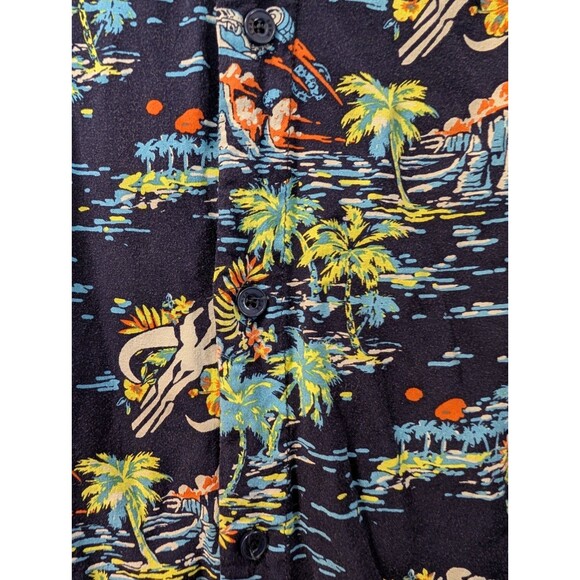 Star Wars Men’s XL Hawaiian Shirt | Tropical Aloha Print Button Up | Navy Blue - Picture 6 of 13